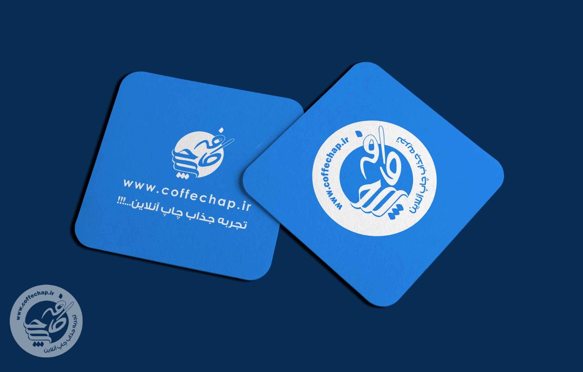 کارت ویزیت افست لمینت مات مربعی