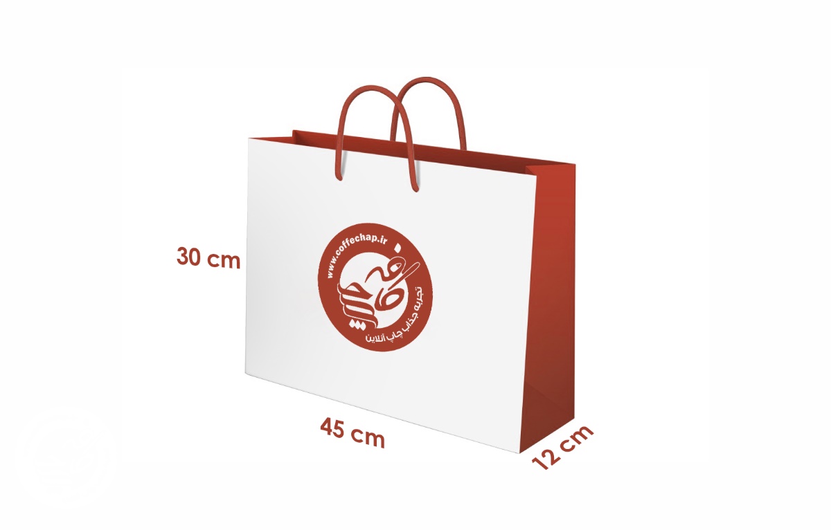 ساک خرید گلاسه 170 گرم با ابعاد 12-45-30