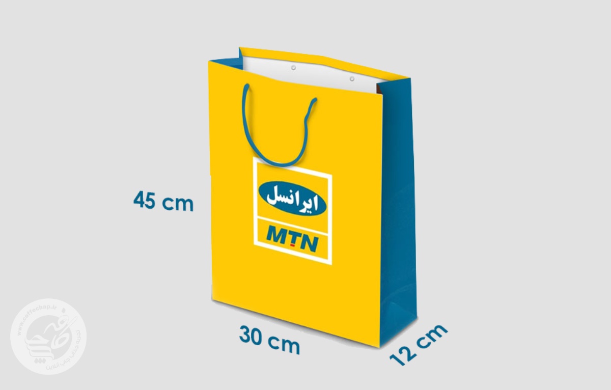 ساک خرید گلاسه 170 گرم با ابعاد 12-30-45