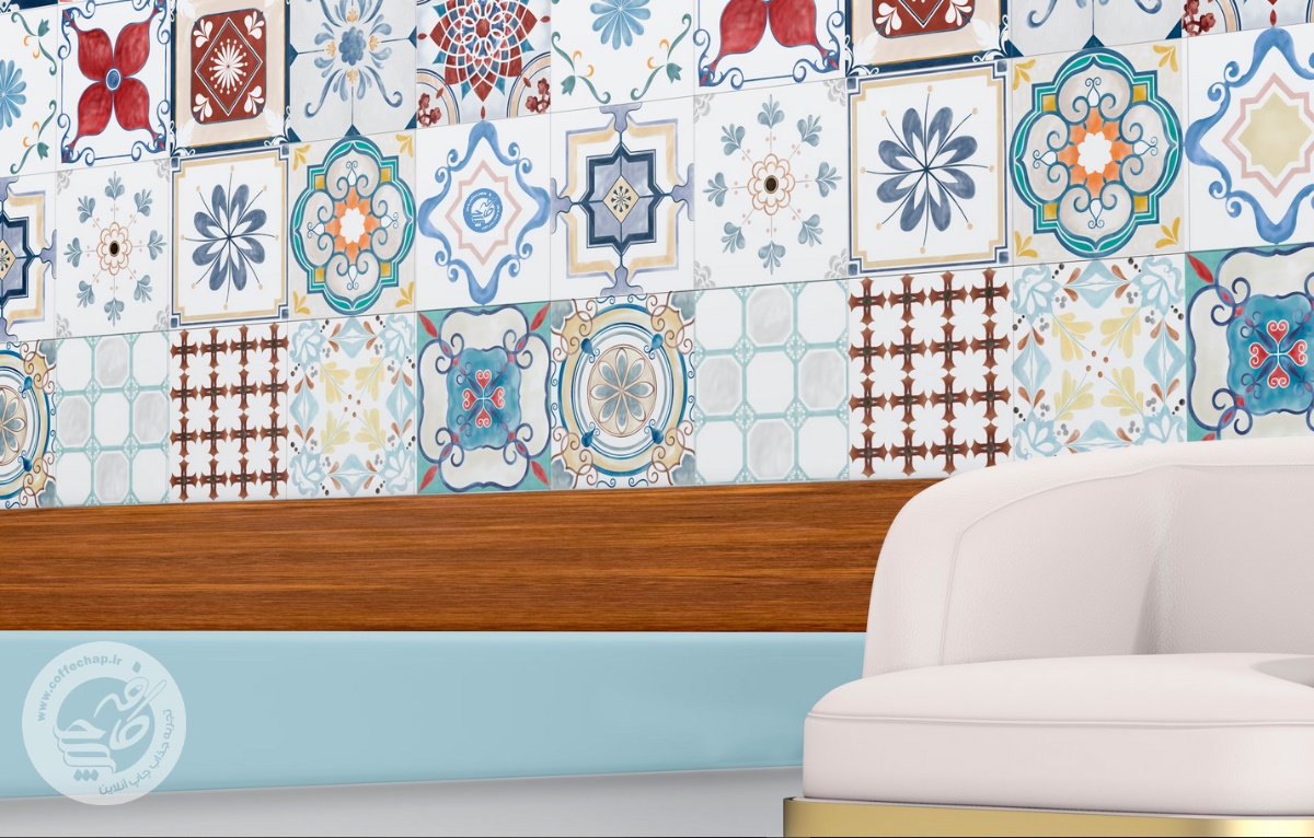 چاپ مستقیم بر روی کاشی با طرح دلخواه 