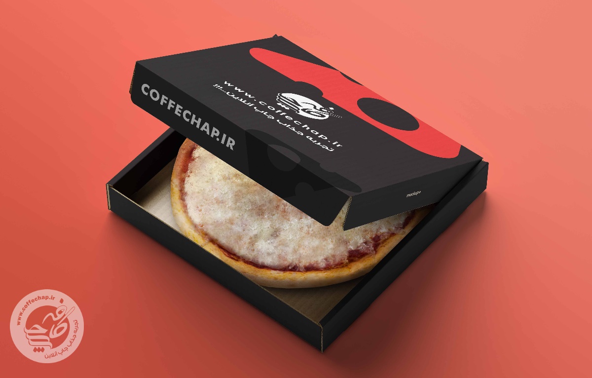 جعبه پیتزا گلاسه یک تکه